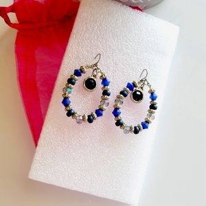 Woman Blue Earrings